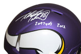 Adrian Peterson Signed Minnesota Vikings Authentic Helmet 2097 Yds BAS 26703