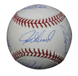 2009 New York Yankees Team Signed World Series Baseball 9 Sigs Steiner 33935