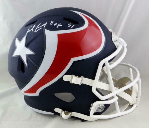 Earl Campbell Autographed Houston Texans F/S AMP Speed Helmet w/ HOF- JSA W Auth