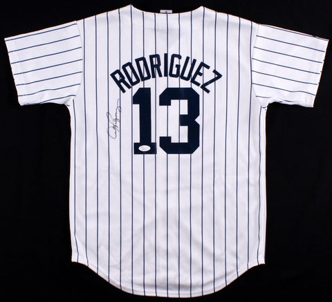 Alex Rodriguez Signed Pinstriped Yankees Authentic Majestic Youth Jersey (JSA)