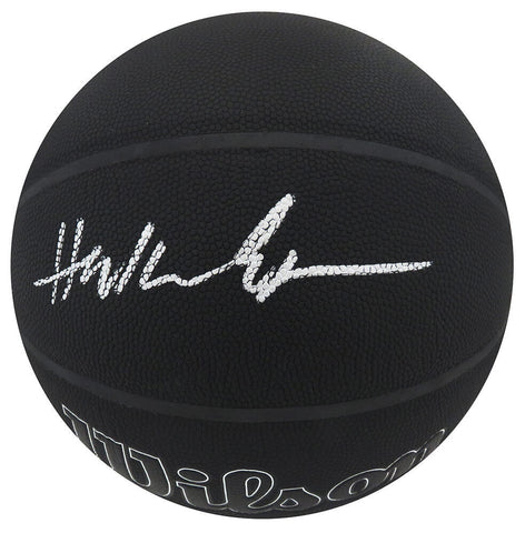 Hakeem Olajuwon Signed Wilson I/O Black 75th Logo NBA Basketball - SCHWARTZ COA