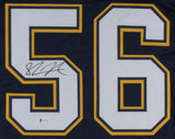 Shawne Merriman Signed San Diego Chargers Jersey (Beckett) 3xPro Bowl Linebacker