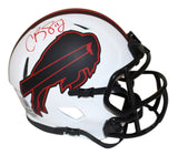 Cole Beasley Autographed/Signed Buffalo Bills Lunar Mini Helmet Beckett 39126