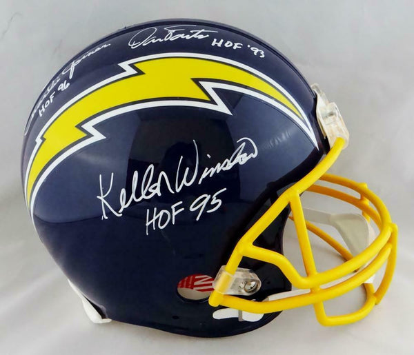 Fouts Joiner Winslow Signed Chargers F/S Proline Helmet w/ HOF-Beckett Auth *Wh