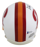 Buccaneers Devin White Authentic Signed 76-96 White TB Rep Mini Helmet BAS Wit