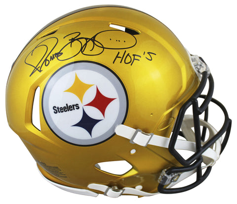 Steelers Jerome Bettis "HOF 15" Signed Flash Full Size Speed Proline Helmet BAS