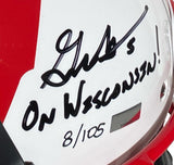 GRAHAM MERTZ Autographed "On Wisconsin" Badgers Full Size Helmet PANINI LE 105