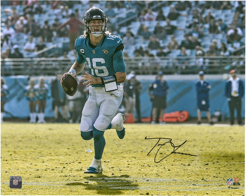 Trevor Lawrence Jaguars Signed 16x20 Horizontal Teal Rollout Photograph
