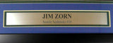 SEATTLE SEAHAWKS JIM ZORN AUTOGRAPHED SIGNED FRAMED BLUE JERSEY MCS HOLO 126516