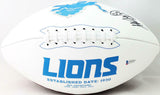 Adrian Peterson Autographed Detroit Lions Logo Football - Beckett W *Black