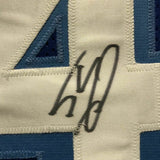 FRAMED Autographed/Signed SHAQUILLE SHAQ O'NEAL 33x42 LA Blue Jersey JSA COA