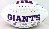 Jeremy Shockey Signed New York Giants Logo Football w/ SB Champs - JSA W Auth