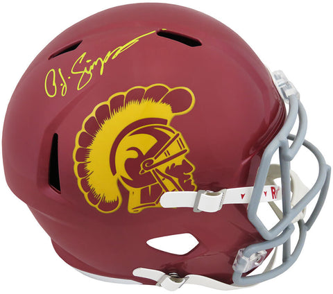 O.J. Simpson Signed USC Trojans Riddell Full Size Speed Replica Helmet -(SS COA)
