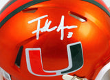 Frank Gore Autographed Miami Hurricanes Flash Speed Mini Helmet-Beckett W Holo