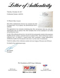 Giants Mel Ott Signed & Framed Historical Possible Final Handwritten Letter PSA