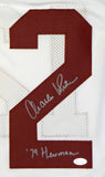 Charles White Heisman Autographed White W/ Maroon College Style Jersey- JSA Auth