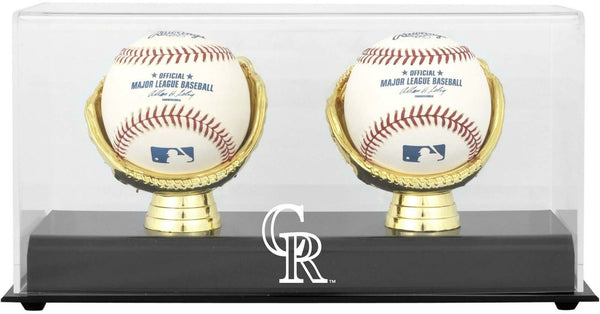Colorado Rockies (2017-Present) Gold Glove Double Baseball Logo Display Case