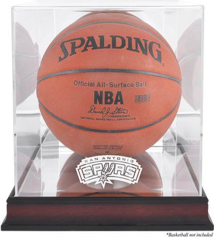 SA Spurs (2002-2017) Basketball Display Case w/Mirrored Back