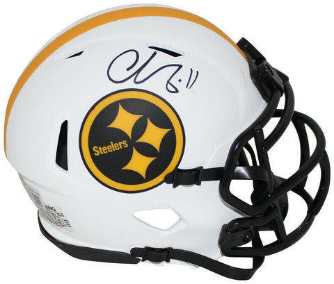 Chase Claypool Autographed Pittsburgh Steelers Lunar Mini Helmet BAS 30861