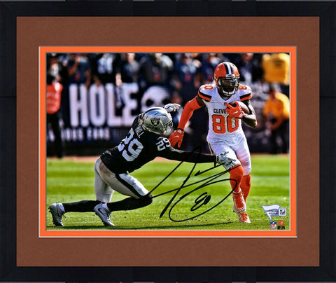 Frmd Jarvis Landry Cleveland Browns Signed 8" x 10" White Running Photo