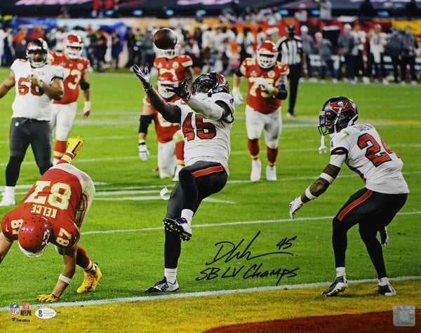 Devin White Signed Tampa Bay Buccaneers 16x20 Photo SB Champs BAS 31656
