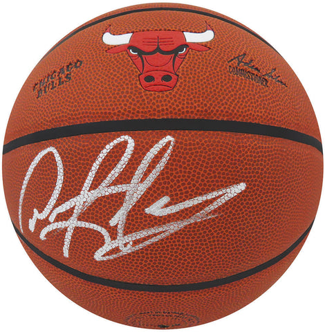 Dennis Rodman Signed Wilson Chicago Bulls Logo NBA Basketball - (SCHWARTZ COA)