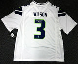 SEAHAWKS RUSSELL WILSON AUTOGRAPHED WHITE NIKE TWILL JERSEY SIZE XXL RW 71435