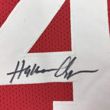 Autographed/Signed Hakeem Olajuwon Houston Red Basketball Jersey Beckett COA