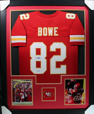 DWAYNE BOWE (Chiefs red TOWER) Signed Autographed Framed Jersey PSA