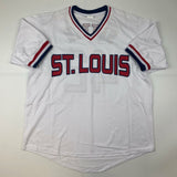 Autographed/Signed Bruce Sutter St. Louis White Baseball Jersey JSA COA