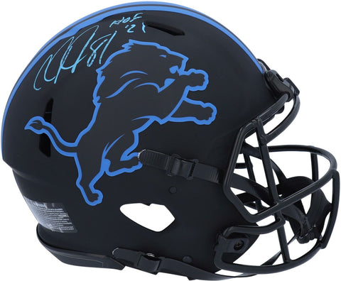 Calvin Johnson Lions Signed Eclipse Alternate Authentic Helmet & "HOF 2021" Insc