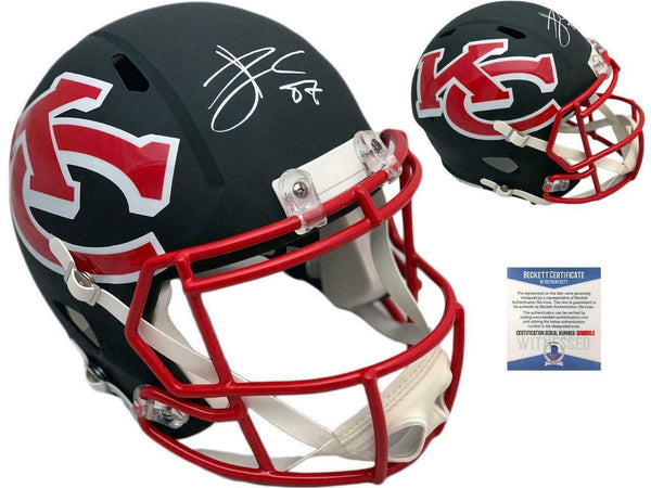 Chiefs Travis Kelce Autographed Signed AMP Helmet - Beckett Authentic