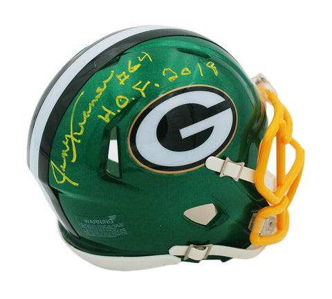 Jerry Kramer Signed Green Bay Packers Speed Flash NFL Mini Helmet w- "HOF 2018