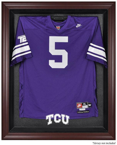 TCU Horned Frogs Mahogany Framed Logo Jersey Display Case Authentic