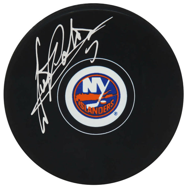 Denis Potvin Signed New York Islanders Logo Hockey Puck - (SCHWARTZ COA)
