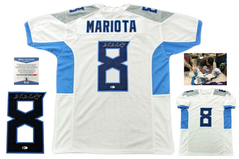 Marcus Mariota Autographed SIGNED Jersey - Beckett Authentic - WHT - 2018 Style