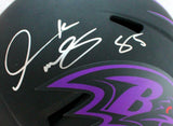 Derrick Mason Signed Baltimore Ravens F/S Eclipse Speed Helmet- Beckett W Holo