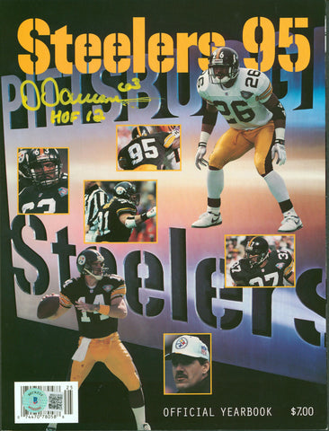 Steelers Dermontti Dawson HOF 12 Signed 1995 Official Yearbook BAS Wit #WQ32416