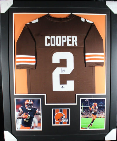 AMARI COOPER (Browns brown TOWER) Signed Autographed Framed Jersey Beckett