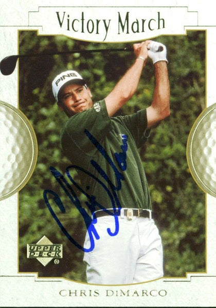 Chris DiMarco Signed Card 2001 Upper Deck Golf Victory March #163 w/ COA