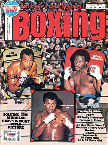 Ken Norton Autographed International Boxing Magazine Cover PSA/DNA #S48572