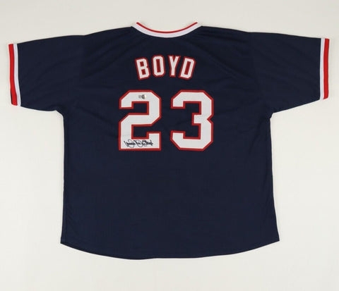 Dennis "Oil Can" Boyd Signed Red Sox Jersey (Beckett) Boston Pitcher 1982-1989