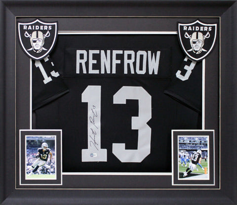 Hunter Renfrow Authentic Signed Black Pro Style Framed Jersey BAS Witnessed