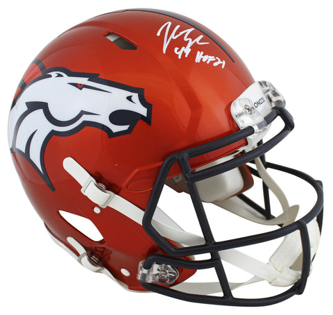 Broncos John Lynch "HOF '21" Signed Flash Full Size Speed Proline Helmet BAS Wit