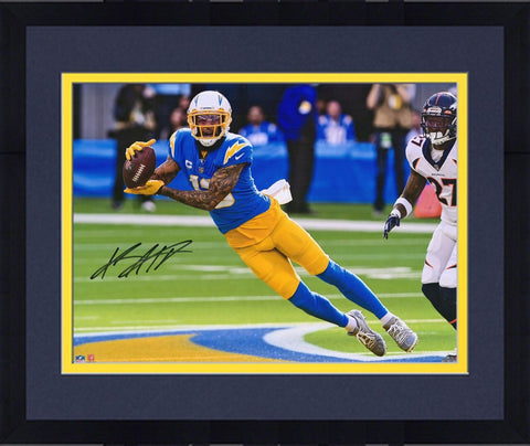 FRMD Keenan Allen Los Angeles Chargers Signed 16x20 Powder Blue Catching Photo