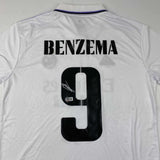 Autographed/Signed Karim Benzema Real Madrid 2022 White Jersey Beckett BAS COA