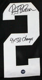 Rocky Bleier Autographed Black Pro Style Jersey w/ 4x SB Champs-Prova *Black