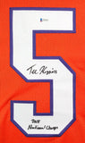 Tee Higgins Autographed Orange College Style Jersey w/ Insc - Beckett W Auth *5