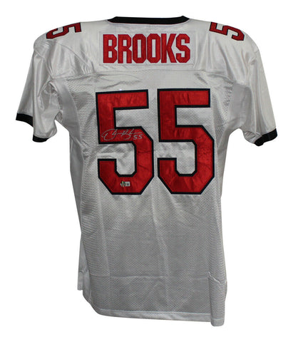Derrick Brooks Autographed/Signed Pro Style White XL Jersey BAS 33192