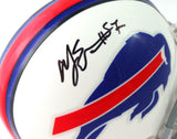 AJ Epenesa Autographed Buffalo Bills Mini Helmet - Beckett W Auth *Black